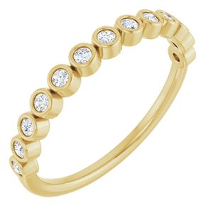 14K Yellow 1/5 CTW Lab-Grown Diamond Anniversary Band