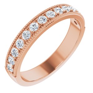 14K Rose 3/8 CTW Lab-Grown Diamond Anniversary Band