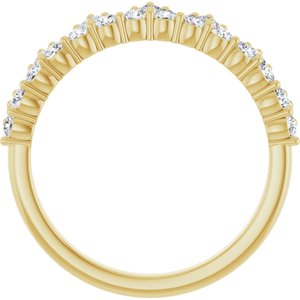 White, Yellow or Rose Gold 0.6CTW Lab-Grown Diamond Stackable Ring