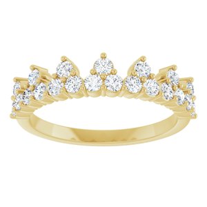 White, Yellow or Rose Gold 0.6CTW Lab-Grown Diamond Stackable Ring