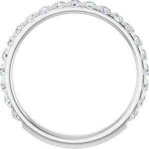 14K White 5/8 CTW Lab-Grown Diamond Anniversary Band