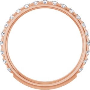 14K Rose 5/8 CTW Lab-Grown Diamond Anniversary Band