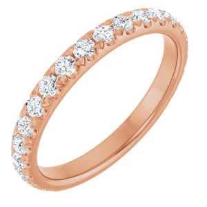 14K Rose 5/8 CTW Lab-Grown Diamond Anniversary Band