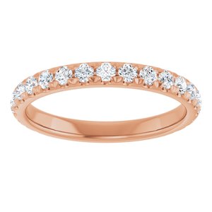 14K Rose 5/8 CTW Lab-Grown Diamond Anniversary Band