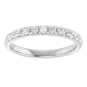 14K White 5/8 CTW Lab-Grown Diamond Anniversary Band