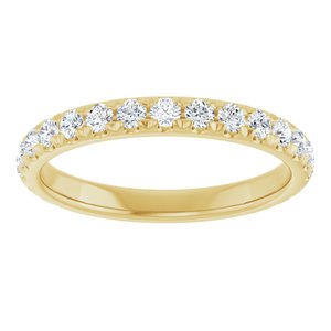 14K Yellow 5/8 CTW Lab-Grown Diamond Anniversary Band