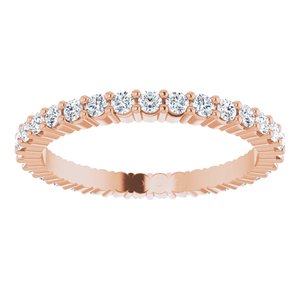 14K Rose 1/2 CTW Lab-Grown Diamond Eternity Band