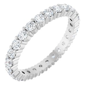 14K White 9/10 CTW Lab-Grown Diamond Eternity Band