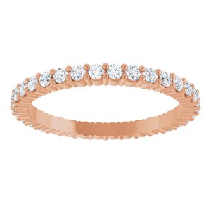 14K Rose 1/2 CTW Lab-Grown Diamond Eternity Band