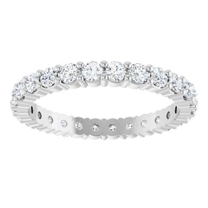 14K White 9/10 CTW Lab-Grown Diamond Eternity Band