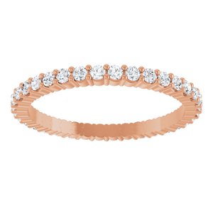 14K Rose 1/2 CTW Lab-Grown Diamond Eternity Band