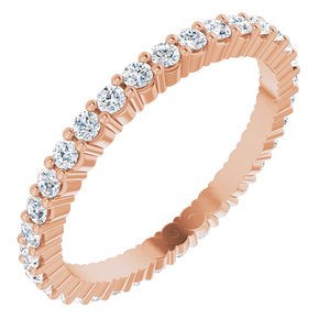 14K Rose 1/2 CTW Lab-Grown Diamond Eternity Band