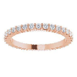 14K Rose 1/2 CTW Lab-Grown Diamond Eternity Band