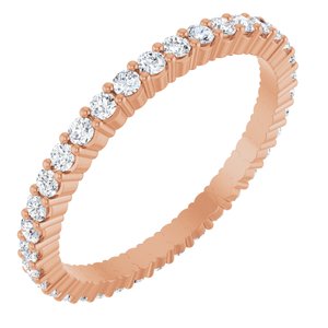 14K Rose 1/2 CTW Lab-Grown Diamond Eternity Band