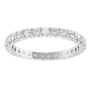 14K White 1 CTW Lab-Grown Diamond Eternity Band