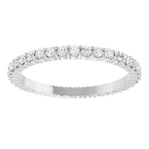 14K White 1/2 CTW Lab-Grown Diamond Eternity Band