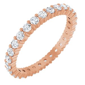 14K Rose 7/8 CTW Lab-Grown Diamond Eternity Band