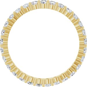 14K Yellow 1 CTW Lab-Grown Diamond Eternity Band