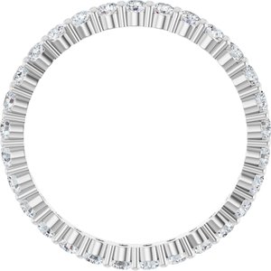 14K White 9/10 CTW Lab-Grown Diamond Eternity Band