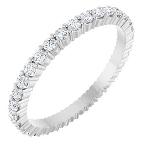 Platinum 5/8 CTW Diamond Round Eternity Band