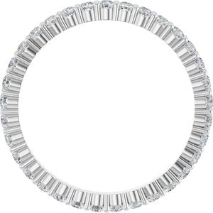 Platinum 5/8 CTW Diamond Round Eternity Band