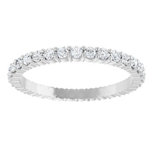 Platinum 5/8 CTW Diamond Round Eternity Band