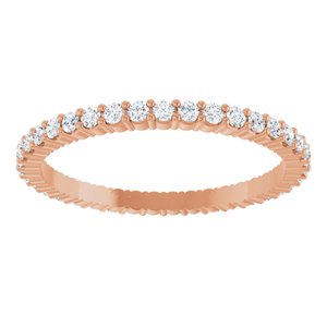 14K Rose 5/8 CTW Lab-Grown Diamond Eternity Band