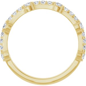 14K Yellow 1/2 CTW Natural Diamond Anniversary Band