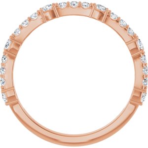 14K Rose 3/8 CTW Lab-Grown Diamond Anniversary Band