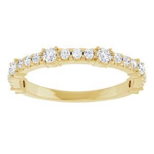 14K Yellow 1/2 CTW Natural Diamond Anniversary Band