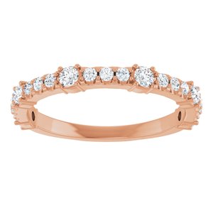 14K Rose 3/8 CTW Lab-Grown Diamond Anniversary Band