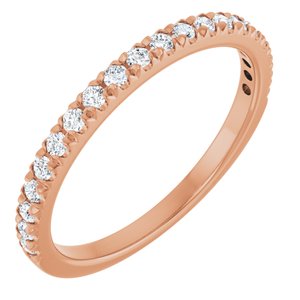 14K Rose 1/4 CTW Natural Diamond Anniversary Band