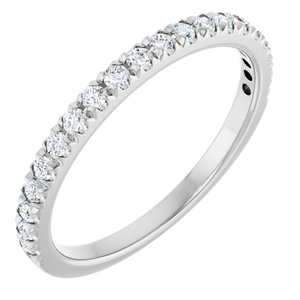 Platinum 1/4 CTW Natural Diamond Anniversary Band