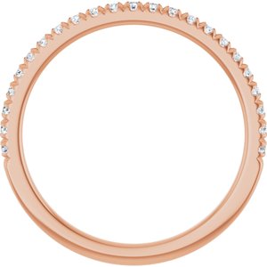 14K Rose 1/4 CTW Lab-Grown Diamond Anniversary Band