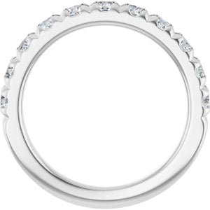 Platinum 1 CTW Natural Diamond Anniversary Band