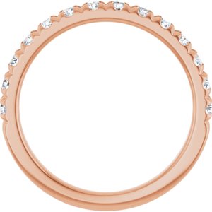 14K Rose 5/8 CTW Lab-Grown Diamond Anniversary Band