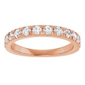 14K Rose 3/4 CTW Lab-Grown Diamond Anniversary Band