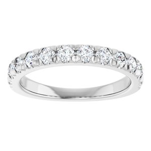 14K White 3/4 CTW Natural Diamond Anniversary Band