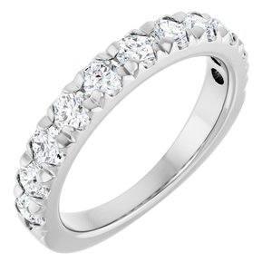 Platinum 1 CTW Natural Diamond Anniversary Band