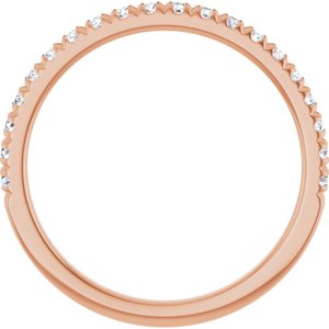 14K Rose 1/4 CTW Natural Diamond Anniversary Band