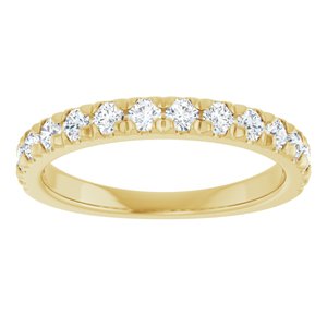 14K Yellow 5/8 CTW Lab-Grown Diamond Anniversary Band