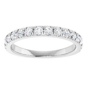 14K White 5/8 CTW Lab-Grown Diamond Anniversary Band