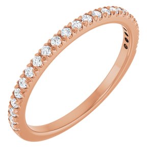 14K Rose 1/4 CTW Lab-Grown Diamond Anniversary Band