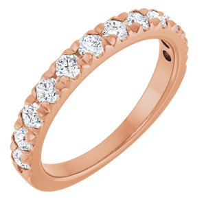 14K Rose 3/4 CTW Lab-Grown Diamond Anniversary Band