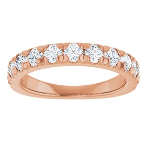 14K Rose 1 CTW Natural Diamond Anniversary Band