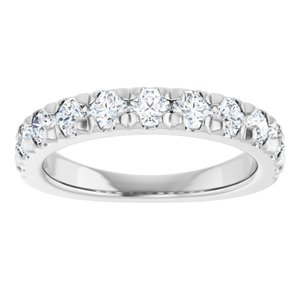 Platinum 1 CTW Natural Diamond Anniversary Band