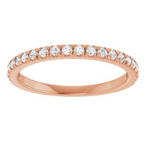 14K Rose 1/4 CTW Lab-Grown Diamond Anniversary Band