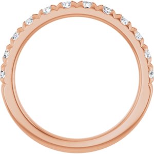 14K Rose 3/4 CTW Lab-Grown Diamond Anniversary Band