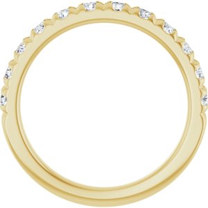 14K Yellow 3/4 CTW Natural Diamond Anniversary Band