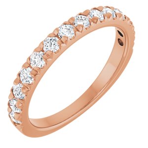 14K Rose 5/8 CTW Lab-Grown Diamond Anniversary Band